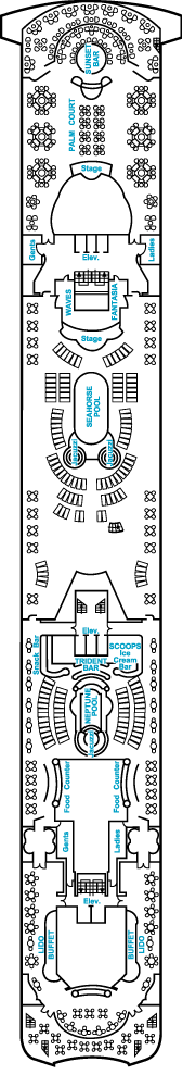 Charters, Groups, Penthouse, Balcony, Windows, Owner Suite, Veranda - Cruises Crystal Serenity Deck Plans: Deck 12, Lido Deck