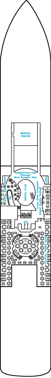 Charters, Groups, Penthouse, Balcony, Windows, Owner Suite, Veranda - Cruises Crystal Serenity Deck Plans: Deck 5, Crystal Deck