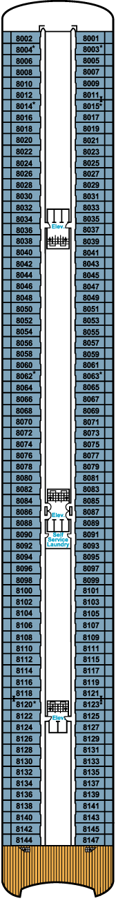 Charters, Groups, Penthouse, Balcony, Windows, Owner Suite, Veranda - Cruises Crystal Serenity Deck Plans: Deck 8, Horizon Deck