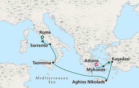Crystal Cruises Serenity 2010 Rome to Athens