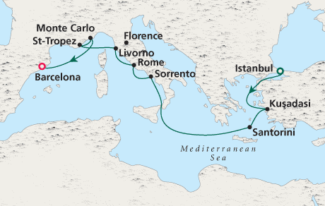 Crystal Cruises Serenity 2010 Istanbul to Barcelona
