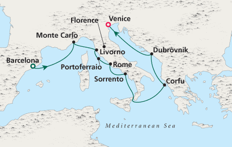 Cruises Around The World Crystal World Cruises Serenity 2026 Barcelona to Venice