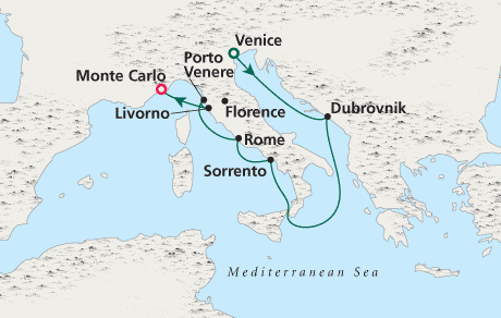 Cruises Around The World Crystal World Cruises Serenity 2026 Venice to Monte Carlo