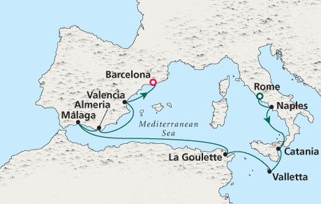 Cruises Around The World Crystal World Cruises Serenity 2026 Rome to Barcelona