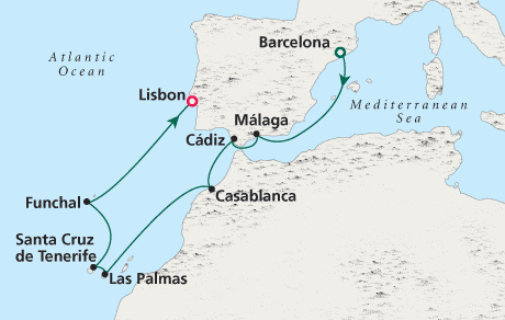 Cruises Around The World Crystal World Cruises Serenity 2026 Barcelona to Lisbon