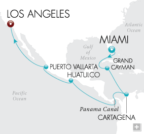 Cruises Around The World Panama Canal Passage Map