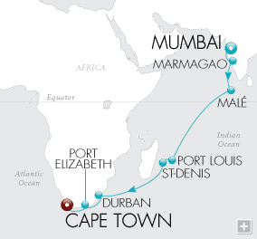 Cruises Around The World Safaris & Seashells Map