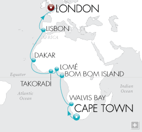 Cruises Around The World African Adventurer Map