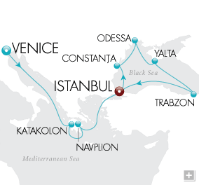Cruises Around The World Beyond the Bosporus Map
