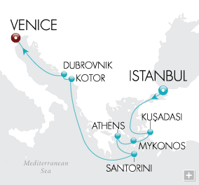 Cruises Around The World Aegean Dreams Map