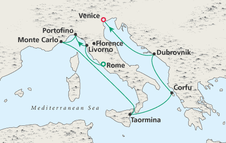 Cruises Around the World Map