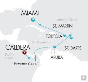 Cruises Around The World Caribbean Kaleidoscope Map