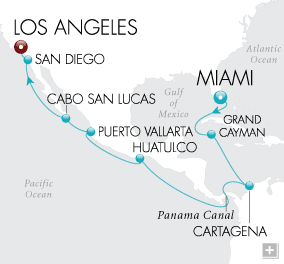 Cruises Around The World Trans-Canal Enchantment Map