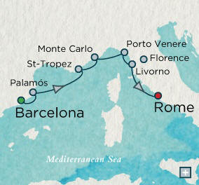Barcelona, Spain to Rome (Civitavecchia), Italy - 7 Days Crystal Cruises Serenity 2014