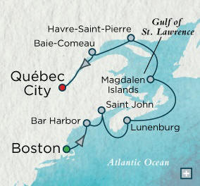 Boston, MA to Quebec City, QC, Canada - 10 Days Crystal Cruises Serenity 2014