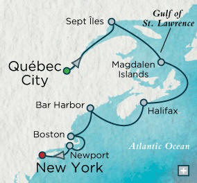 Quebec City, QC, Canada to New York (Manhattan), NY - 10 Days Crystal Cruises Serenity 2014