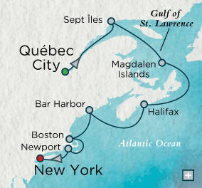 Quebec City, QC, Canada to New York (Manhattan), NY - 10 Days Crystal Cruises Serenity 2014