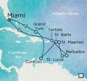 Miami, FL to Miami, FL - 14 Days Crystal Cruises Serenity 2014