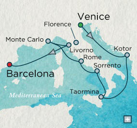 Cruises Around The World Venice, Italy to Barcelona, Spain - 12 Days Cruises Around The World Crystal World Cruises Serenity 2026