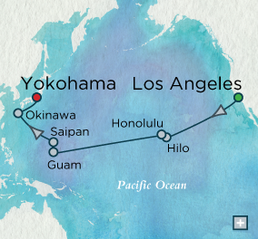 Cruises Around The World Pacific Ocean Odyssey (Segment) Map Cruises Around The World Crystal World Cruises Serenity 2026
