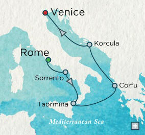 Rome (Civitavecchia), Italy to Venice, Italy - 7 Days Crystal Cruises Serenity 2014