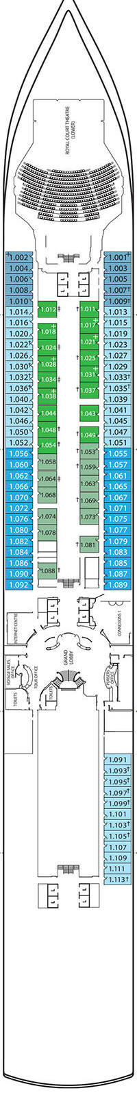 Cunard Queen Victoria World Cruise Deck Plan