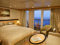 Cunard Cruise Line QE, QM, QV, Queen Victoria, Queen Mary 2, Queen Elizabeth Princess Suite Category P1 - Deluxe Cruises