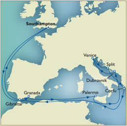 Cruises Around The World Map