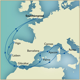 Cruises Around The World Cunard Queen Victoria Southampton to Southampton