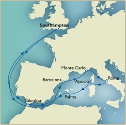 Cruises Around The World Map