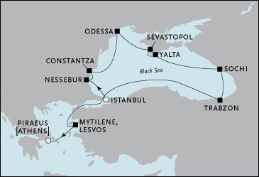 LUXURY CRUISES - Penthouse, Veranda, Balconies, Windows and Suites Istanbul to Athens Cruise