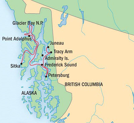 Cruises Around The World Lindblad National Geographic NG CRUISES Sea Bird July 11-18 2024 Sitka, AK, United States to Mendenhall Glacier, AK, United States
