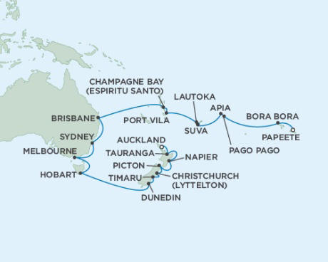 Cruises Around The World Seven Seas Mariner January 6 February 4 2024 - 30 Days