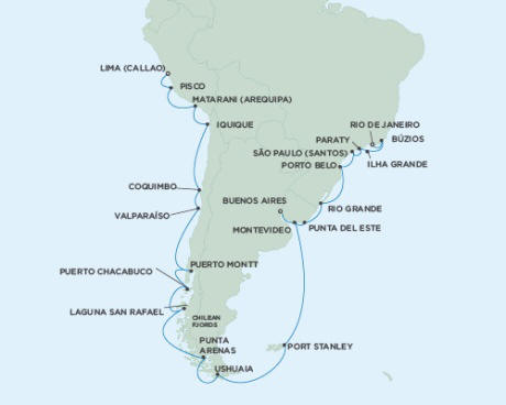 Cruises Around The World Seven Seas Mariner March 2 April 2 2024 - 31 Days