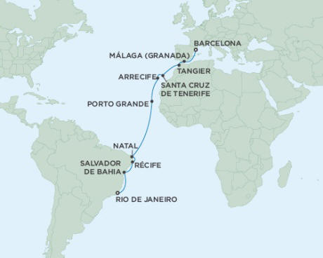 Cruises Around The World Seven Seas Mariner April 2-20 2024 - 18 Days
