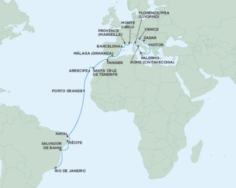 Cruises Around The World Seven Seas Mariner April 2-30 2024 - 28 Days