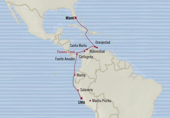 Oceania Cruises Marina Itinerary 2020
