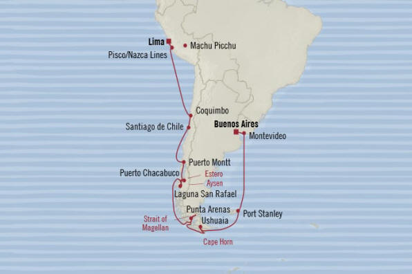 Oceania Cruises Marina Itinerary 2020