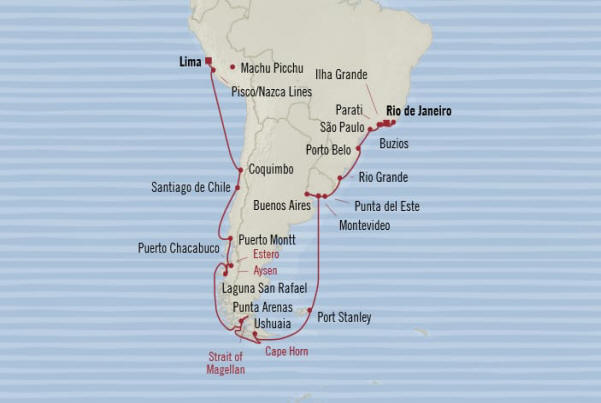 Oceania Cruises Marina Itinerary 2020