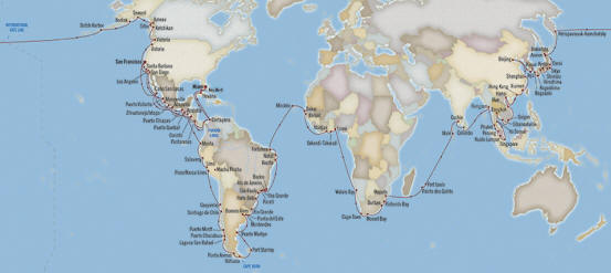 MAP Oceania Insignia Cruises Itinerary 2020