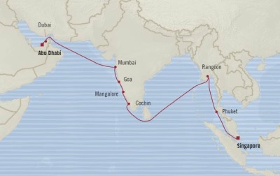 LUXURY CRUISES FOR LESS Oceania Insignia April 14 May 2 2020 Cruises Singapore, Singapore to Abu Dhabi, United Arab Emirates