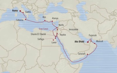 Oceania Insignia May 2-23 2017 Cruises Abu Dhabi, United Arab Emirates to Civitavecchia, Italy