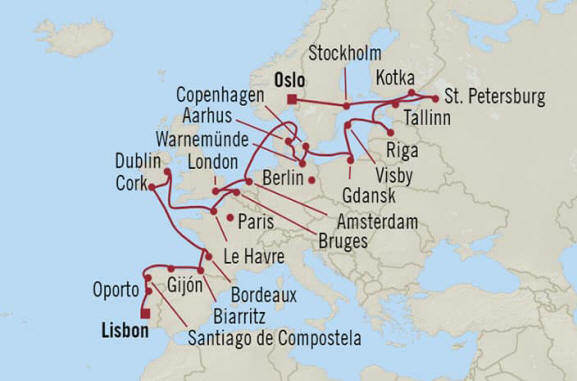 Oceania Marina Itinerary 2022