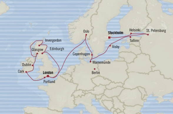 Oceania Cruises Marina Itinerary 2019