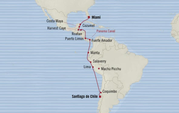 Oceania Cruises Marina Itinerary 2020