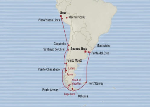 Oceania Cruises Marina Itinerary 2020