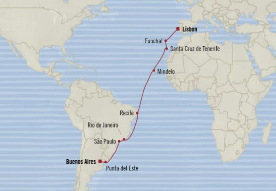 Oceania Cruises Marina Itinerary 2020