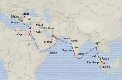 Oceania Nautica Itinerary 2022