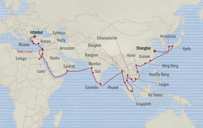 Oceania Nautica March 7 May 4 2017 Cruises Shanghai, China to Istanbul, Turkey