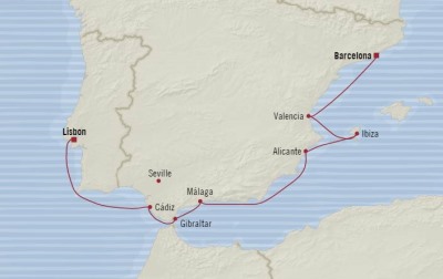 Oceania Nautica May 16-24 2017 Cruises Barcelona, Spain to Lisbon, Portugal